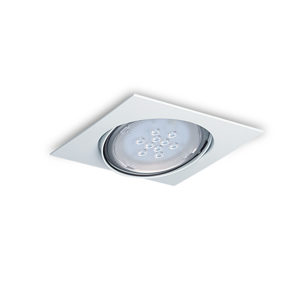 SPOT MOVIL 16X16CM BL POLICARBONATO GU10