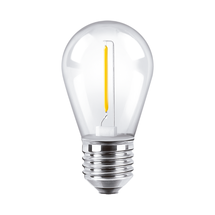 BULBO S14 FILAMENTO MACROLED 1W E27 AC180-265V CALIDO 2700K