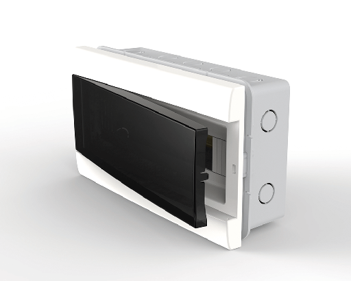 [04012/GENROD] CAJA DE EMBUTIR P/ 12 MÓD. DIN PTA FUME