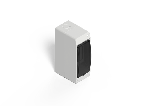 [045004B/GENROD] CAJA EXT. TM 2 BOCAS C/TAPA - BLANCA