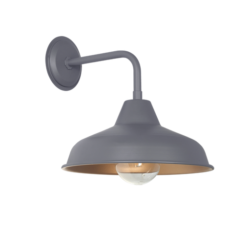 [7612-72/SJ] APLIQUE PARED CHAPA CONO 31CM C/ BARRAL "L" NEGRO INT ORO MATE