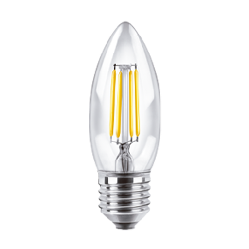 [BFC37-E27-4CW/MACROLED] BULBO C37 FILAMENTO MACROLED 4W E27 AC180-265V FRIO 6000K