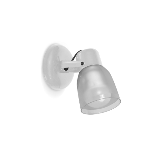 [LR5100-01/SJ] APLIQUE 1 LUZ BASE RED RADIO BL TUL POLICARBONATO