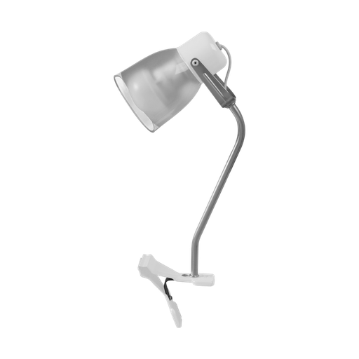 [LR5750-28/SJ] VELADOR PINZA CON BARRAL PLATA TUL POLICARBONATO