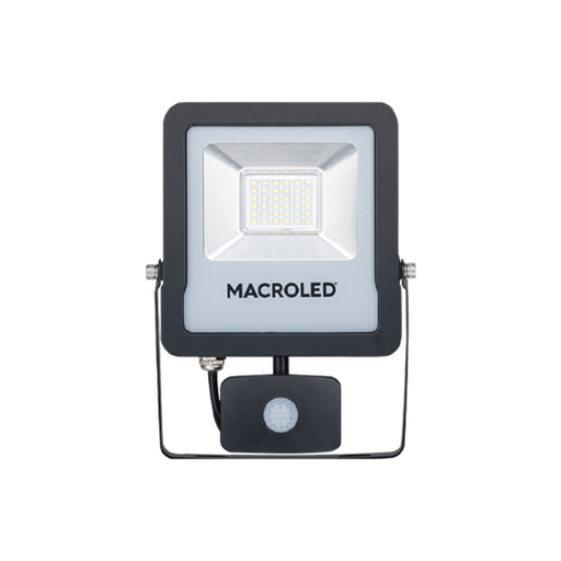 [SFLSV2-30CW/MACROLED] REFLECTOR LED CON SENSOR DE MOVIMIENTO MACROLED 30W AC100-240V FRIO 6500K
